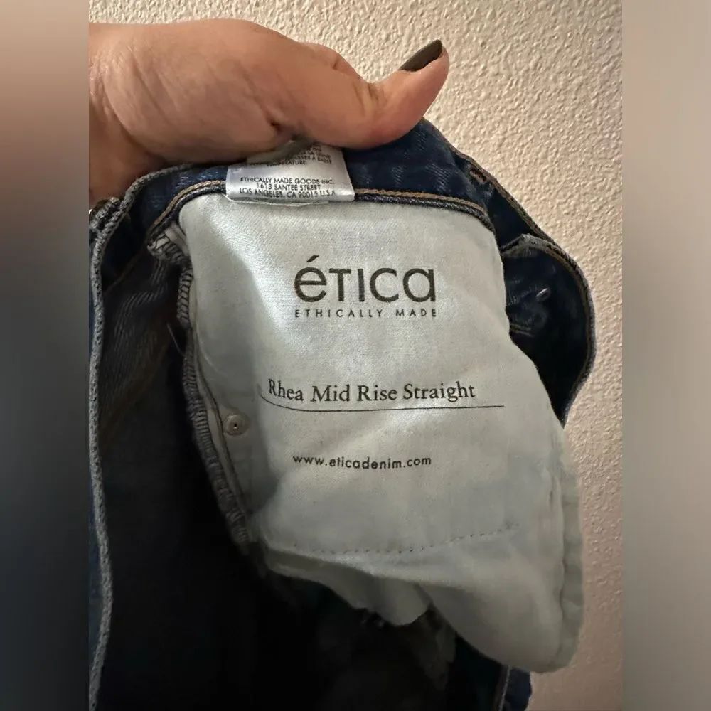 Ética Rhea Mid Rise Straight Jeans Sz 29 - Picture 9 of 10